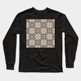 Steampunk wood and metallic pattern Long Sleeve T-Shirt